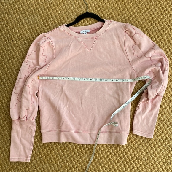 NWOT Fate Puff Sleeve Pink French Terry Blouse - medium - Picture 6 of 6
